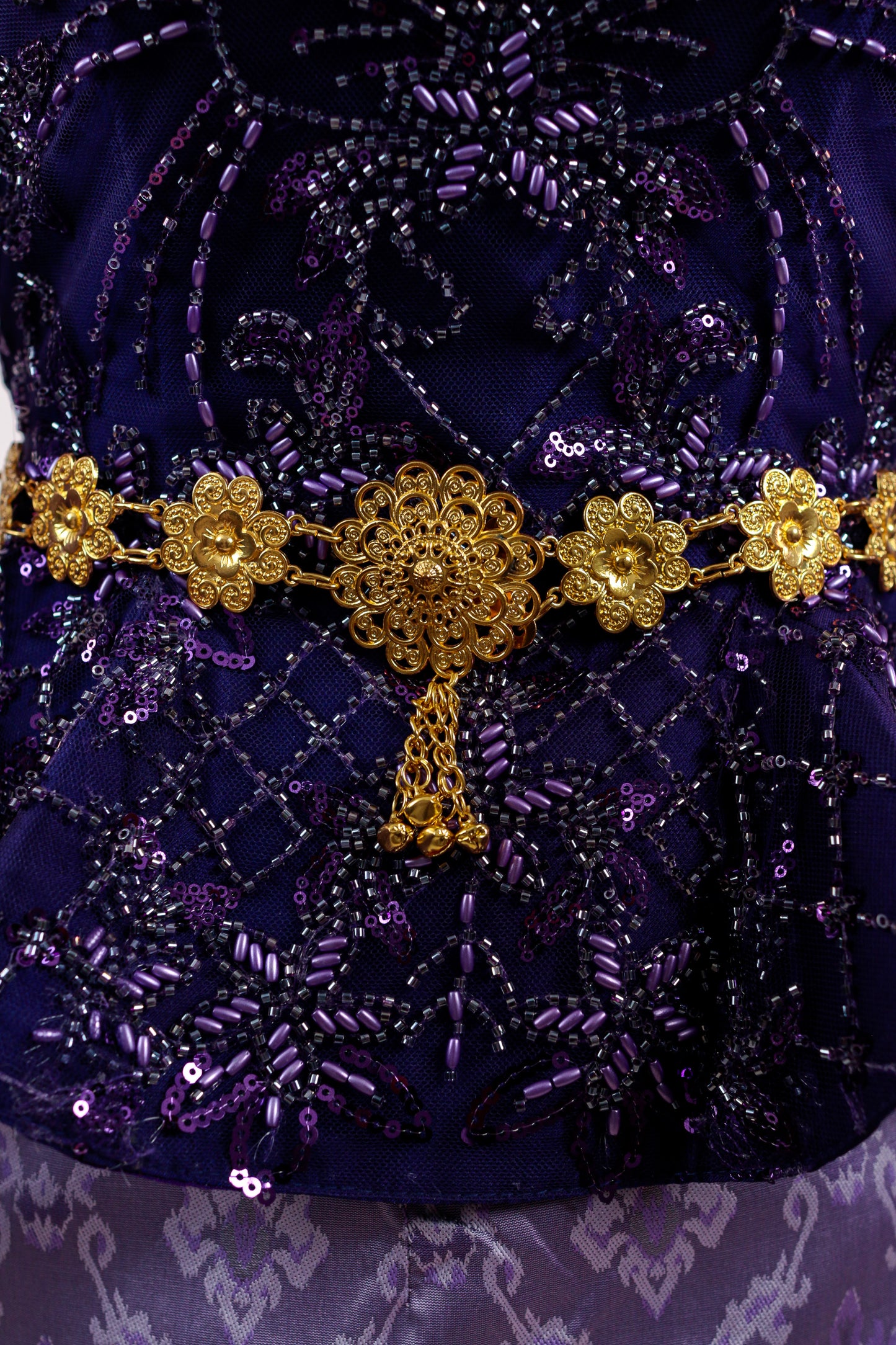 Mini Bloom Tassel Belt (Gold)