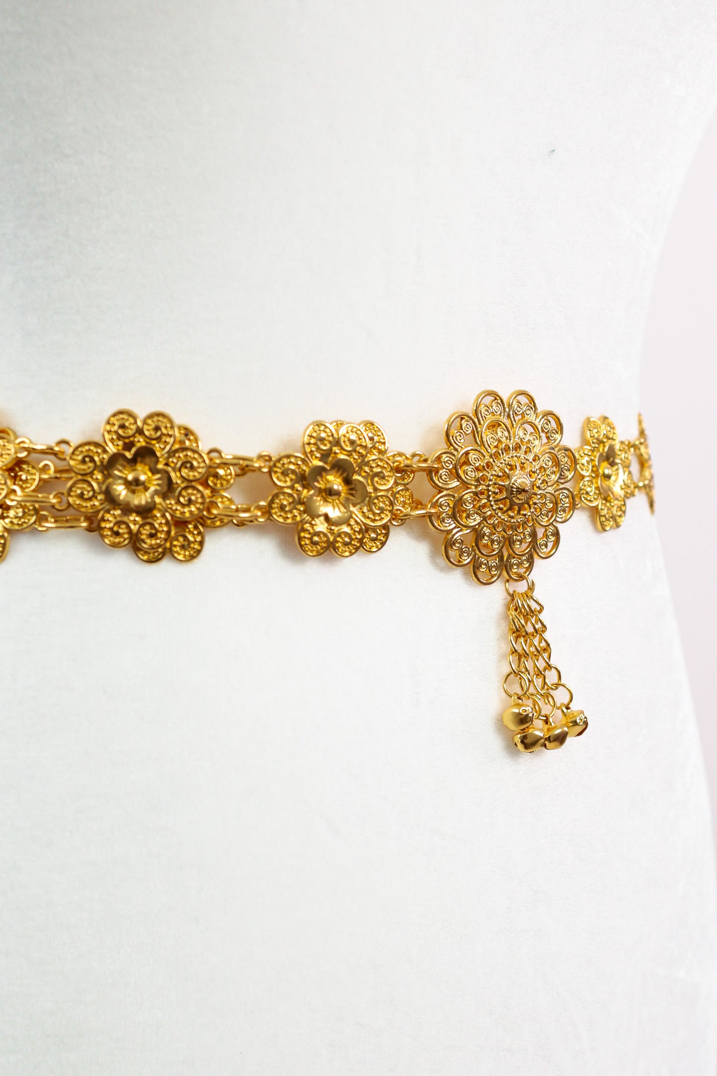 Mini Bloom Tassel Belt (Gold)