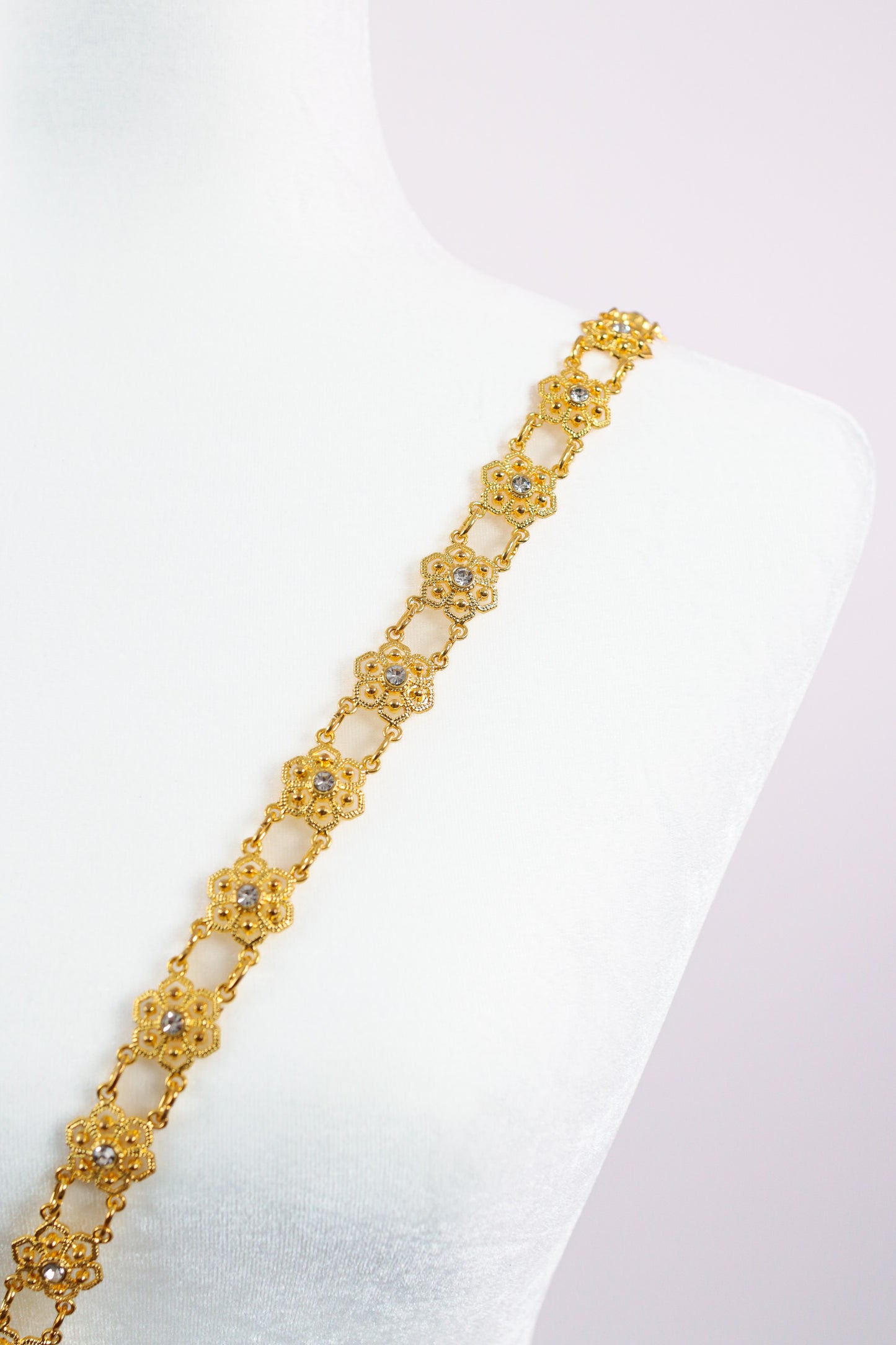 Lotus Cheng Crossbody — Floral Link (Gold)