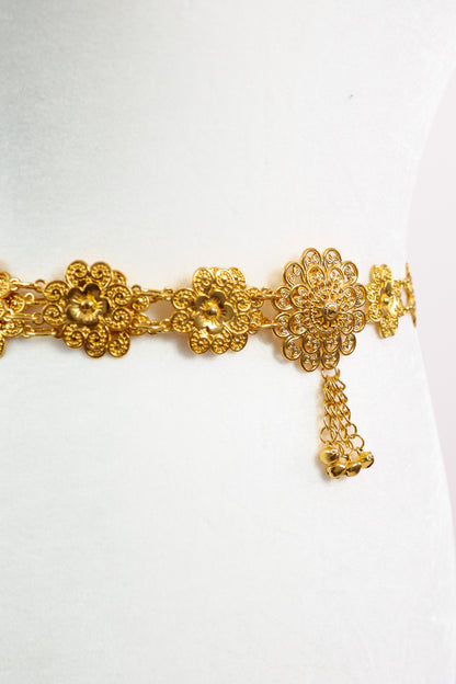 Mini Bloom Tassel Belt (Gold)
