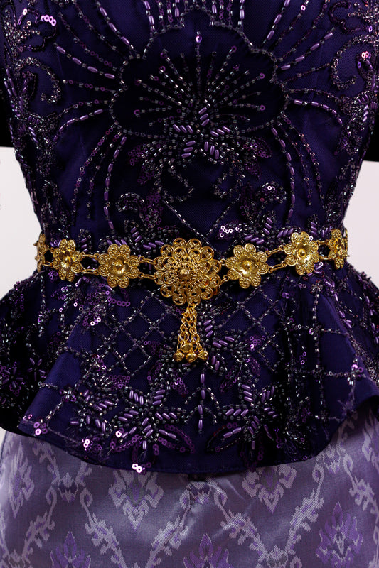 Mini Bloom Tassel Belt (Gold)