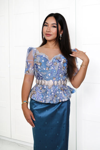 Frost of Arendelle Set — Ice Blue Top + Deep Sea Skirt