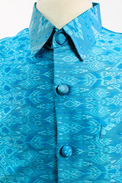 Tonlé Teal Icon Shirt Long Sleeve (S)