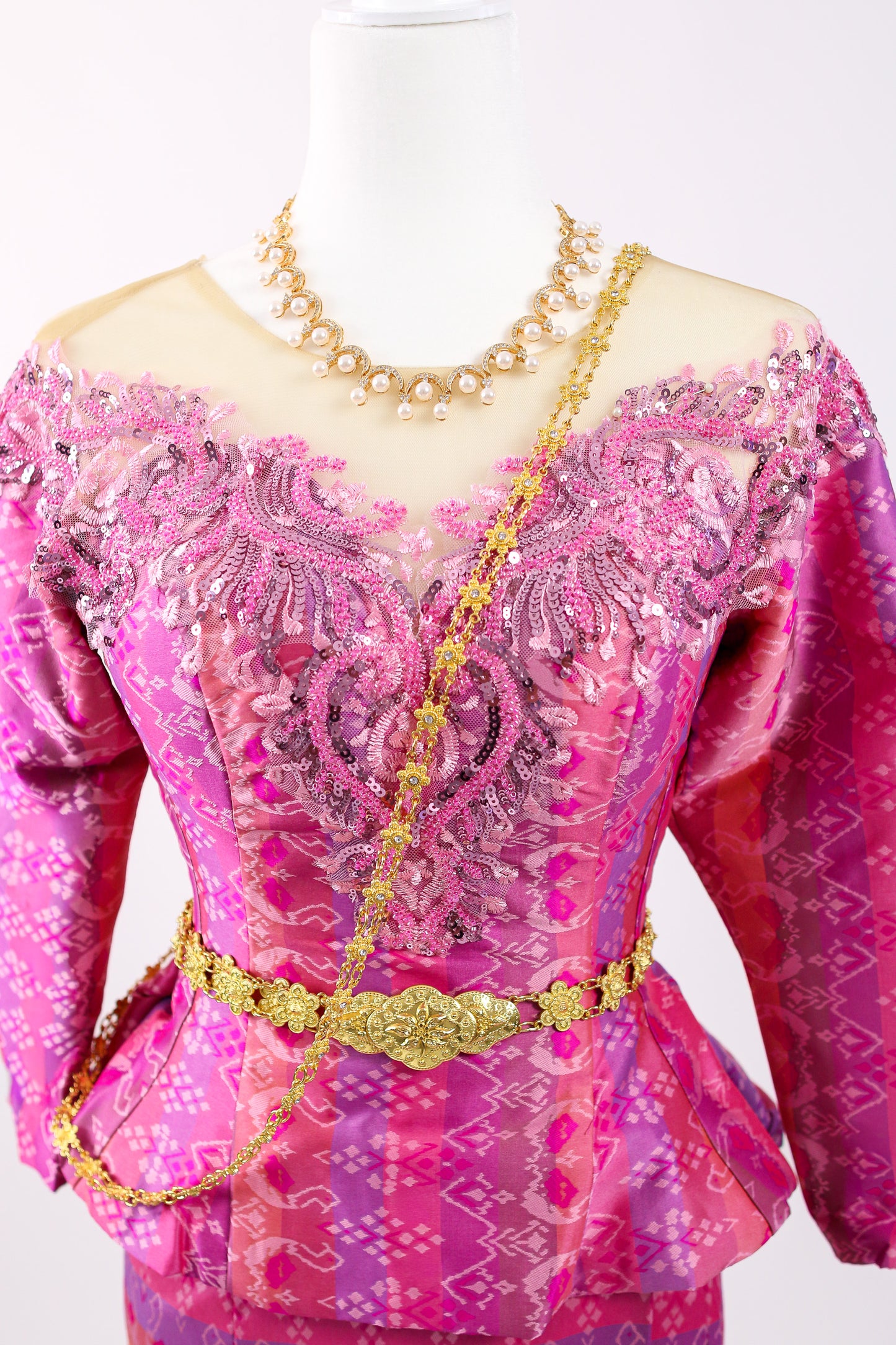 Magenta Muse Set — Pink Top + Pattern Skirt