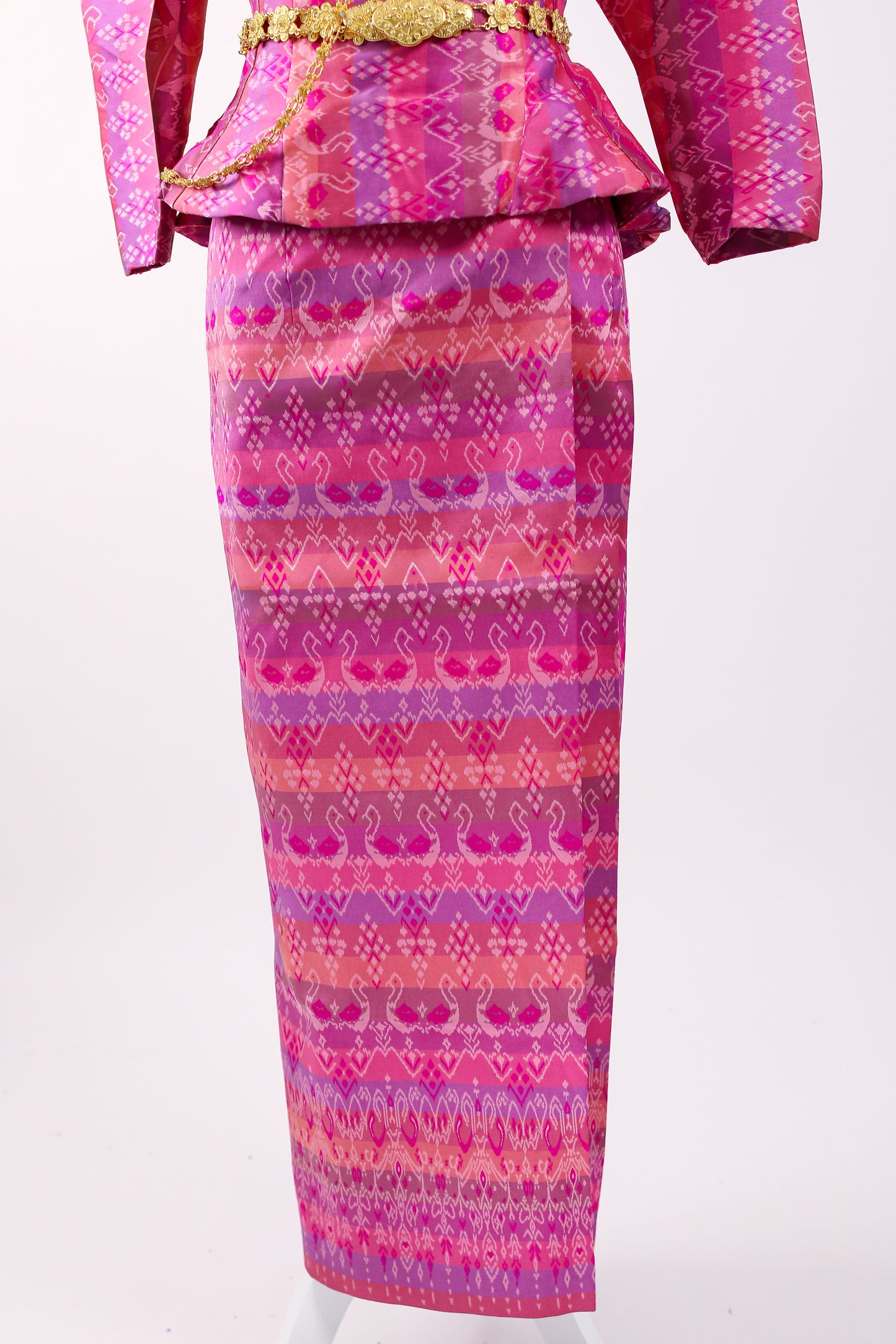 Magenta Muse Set — Pink Top + Pattern Skirt