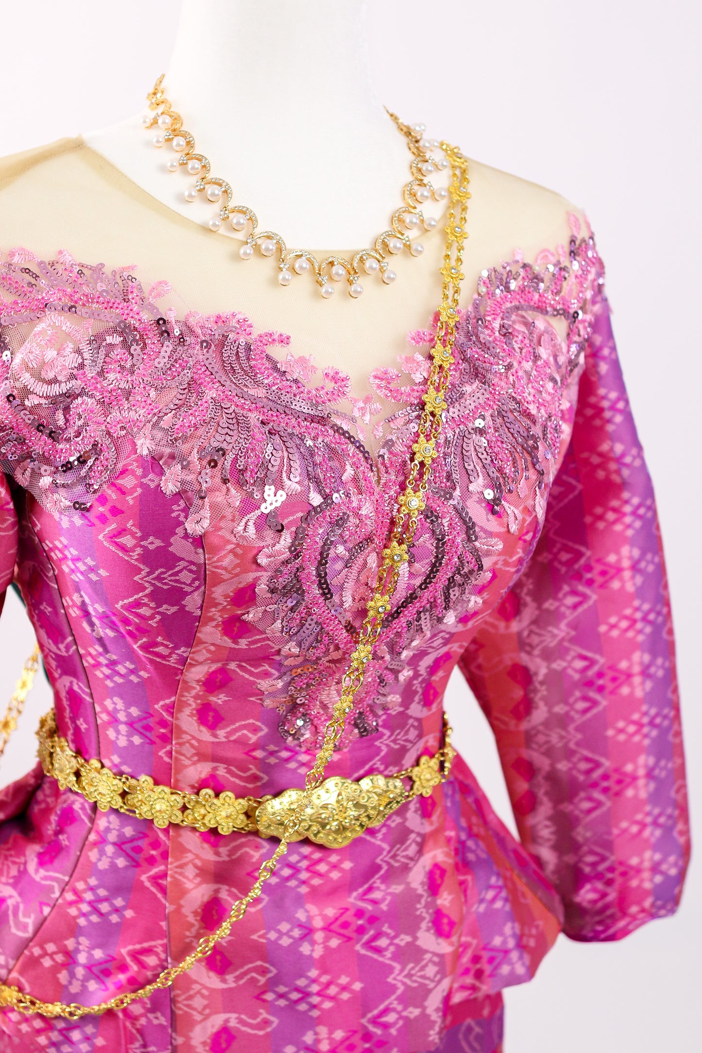 Magenta Muse Set — Pink Top + Pattern Skirt