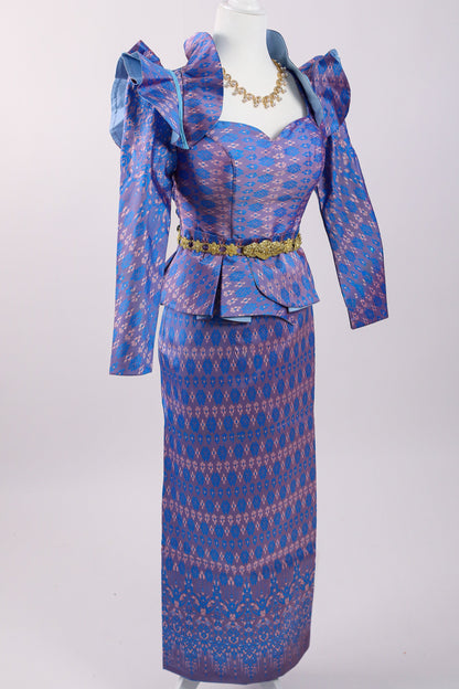 Pixie Set — Purple Sweetheart Top + Pattern Skirt
