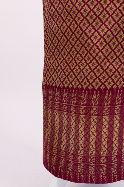 Angkor Ruby Set — Prism Top + Pattern Skirt