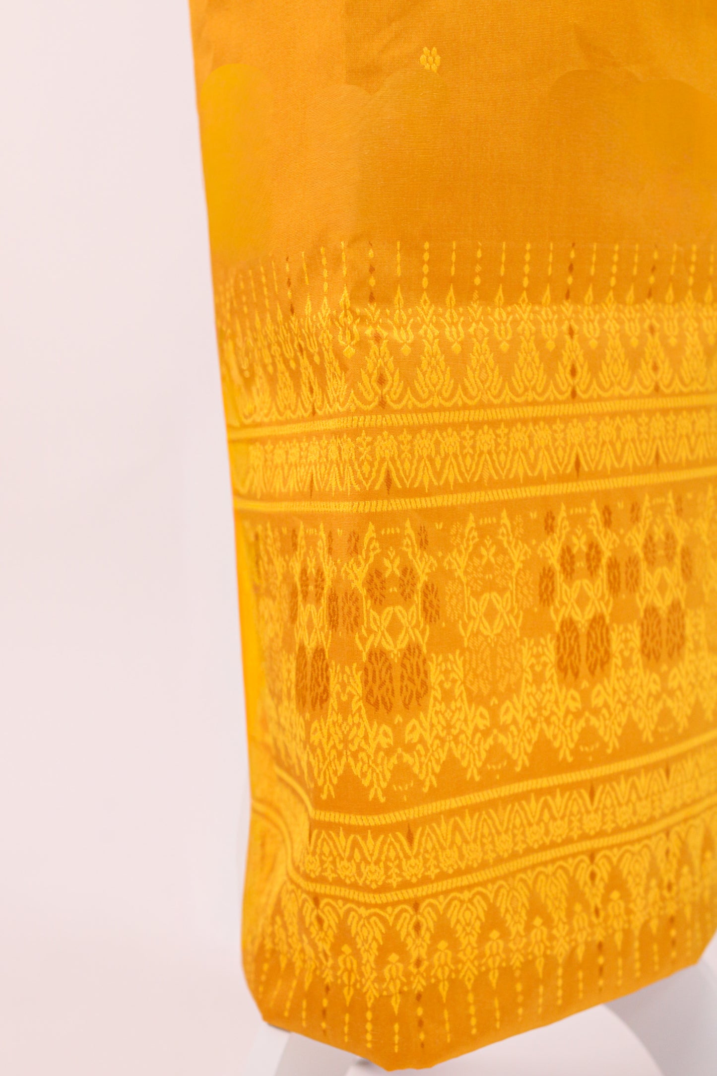 Lightstar Set — Golden Lace Top + Border Skirt